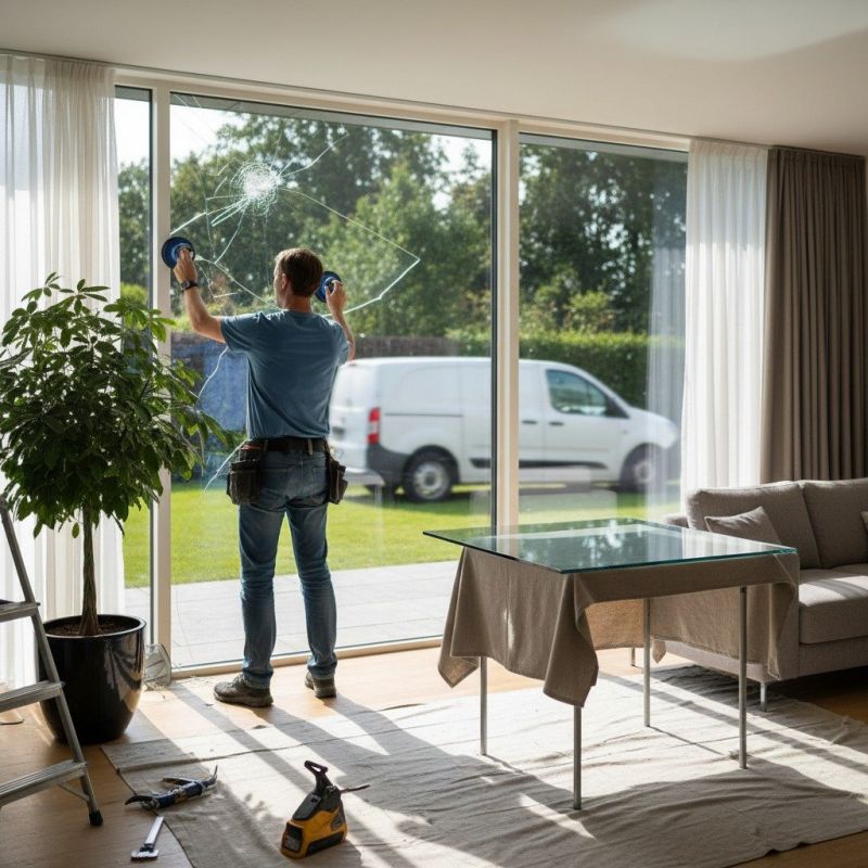 Broken Window Glass Repair detail